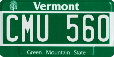 VT license plate CMU560