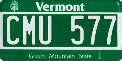 VT license plate CMU577
