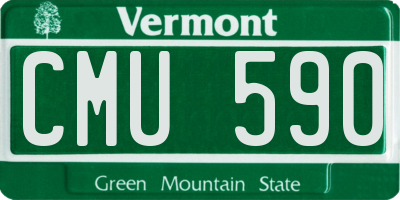VT license plate CMU590