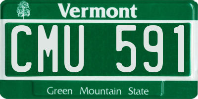 VT license plate CMU591