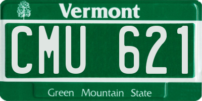 VT license plate CMU621