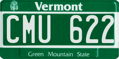 VT license plate CMU622
