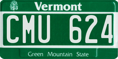 VT license plate CMU624