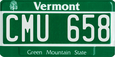 VT license plate CMU658
