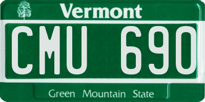 VT license plate CMU690