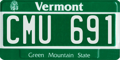 VT license plate CMU691