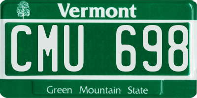 VT license plate CMU698