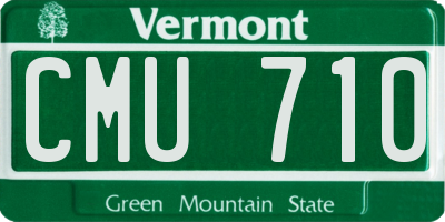 VT license plate CMU710
