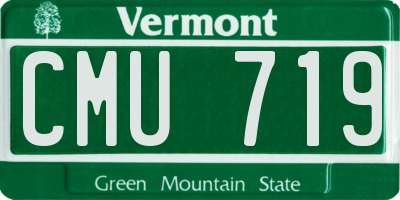 VT license plate CMU719