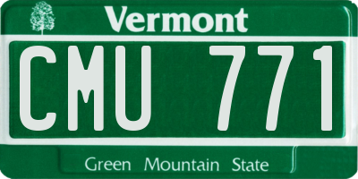 VT license plate CMU771