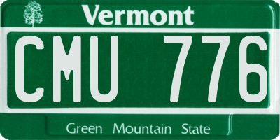 VT license plate CMU776