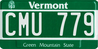VT license plate CMU779