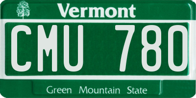 VT license plate CMU780