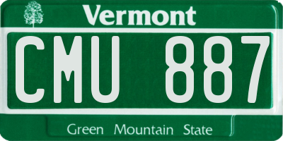 VT license plate CMU887