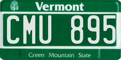 VT license plate CMU895