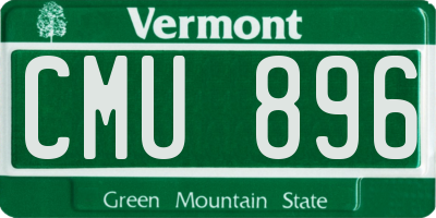 VT license plate CMU896