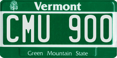 VT license plate CMU900