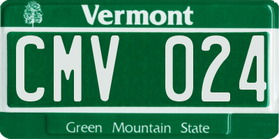 VT license plate CMV024