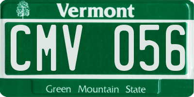 VT license plate CMV056