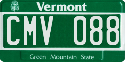 VT license plate CMV088