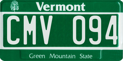 VT license plate CMV094