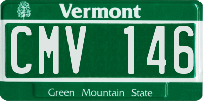 VT license plate CMV146