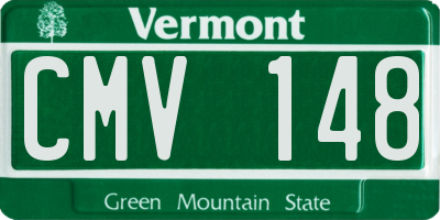 VT license plate CMV148
