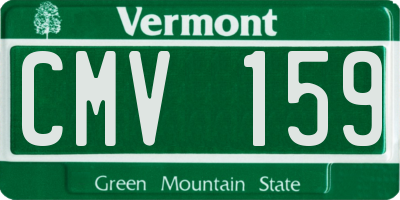 VT license plate CMV159