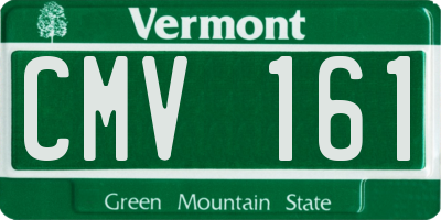 VT license plate CMV161