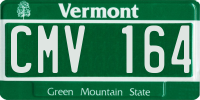 VT license plate CMV164