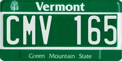 VT license plate CMV165