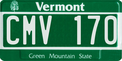 VT license plate CMV170