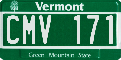 VT license plate CMV171