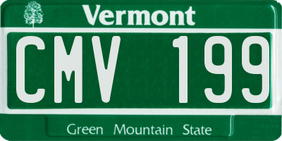 VT license plate CMV199