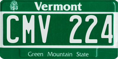 VT license plate CMV224