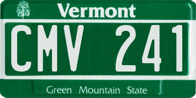 VT license plate CMV241