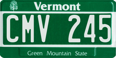 VT license plate CMV245