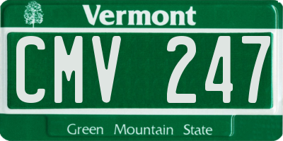 VT license plate CMV247