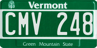 VT license plate CMV248