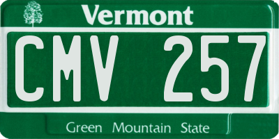 VT license plate CMV257