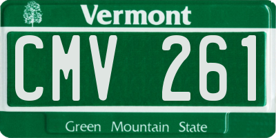 VT license plate CMV261