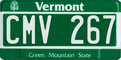 VT license plate CMV267