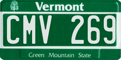 VT license plate CMV269