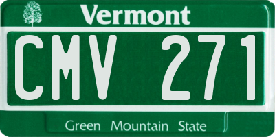 VT license plate CMV271