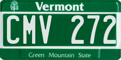VT license plate CMV272