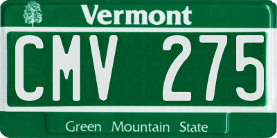 VT license plate CMV275