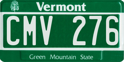 VT license plate CMV276