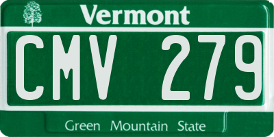 VT license plate CMV279