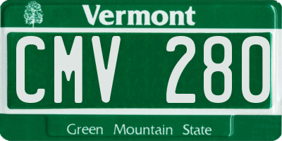 VT license plate CMV280