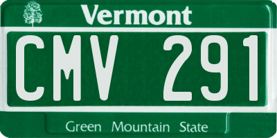 VT license plate CMV291